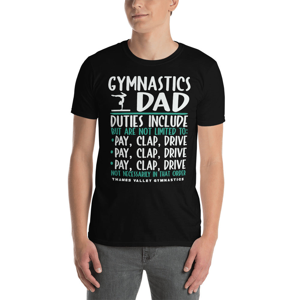 Teescape Love Gymnastics T-Shirt (Youth-Adult) L / Black
