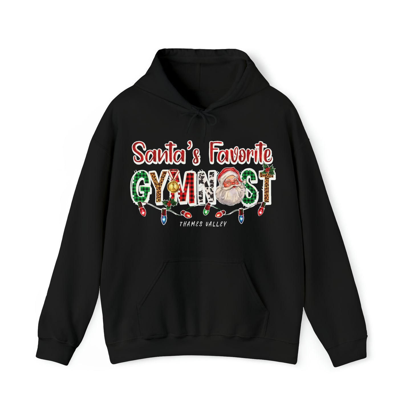 Thames Valley Santa's Favorite Gymnast Unisex Heavy Blend™ Hooded Sweatshirt
